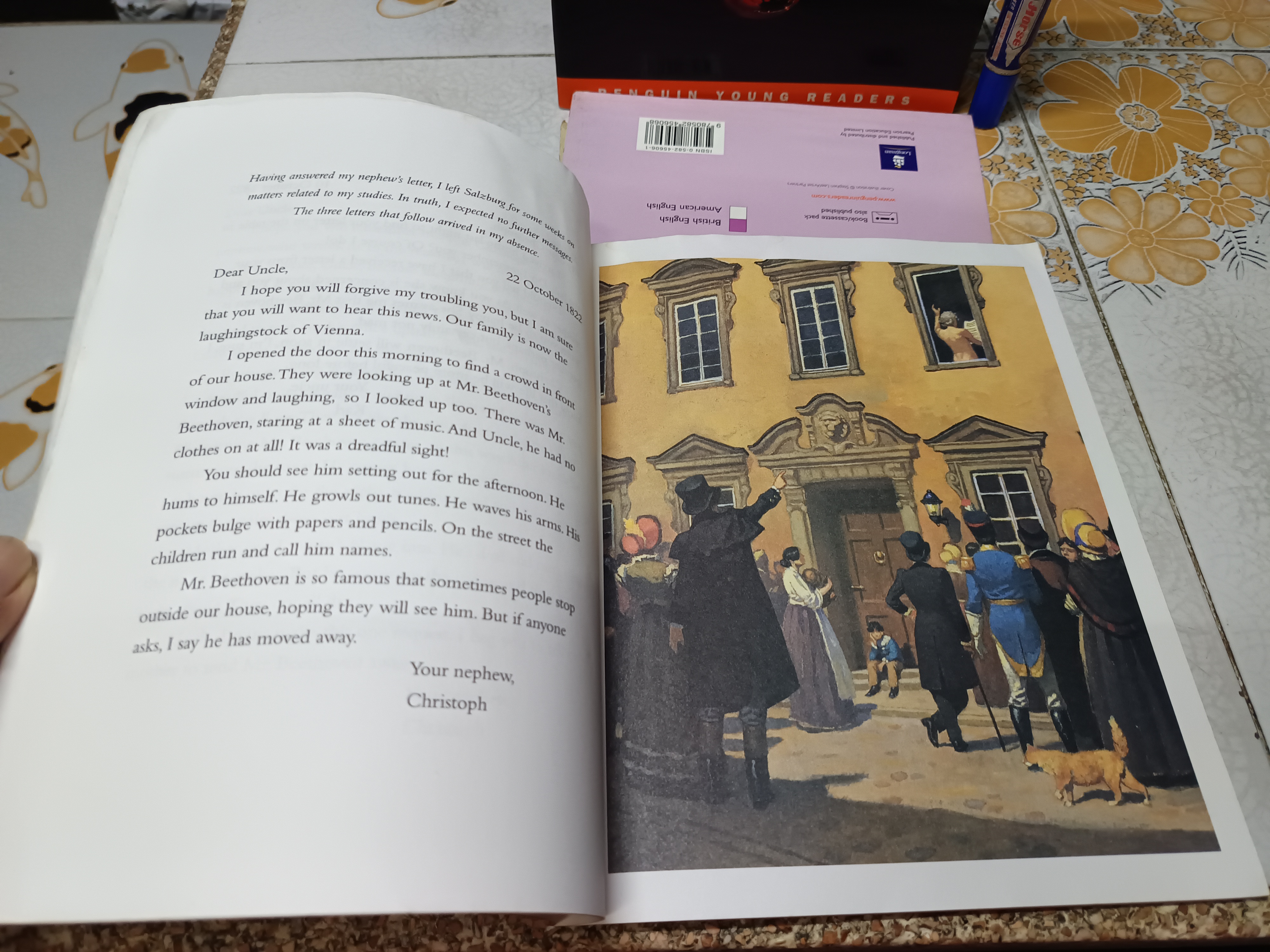 ขายรวม 3 เล่ม / หนังสือนอกเวลาภาษาอังกฤษ เล่มใหญ่ / Beethoven Lives Upstairs , The School Bus, Dr Seuss's How The Grinch Stole Christmas