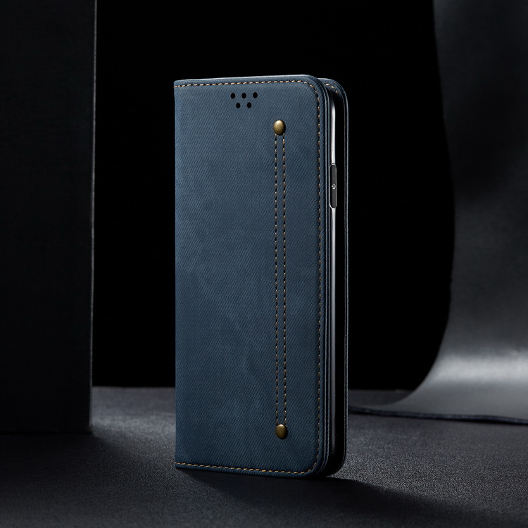 Case Samsung Galaxy A20s #เคสฝาพับสไตล์ย้อนยุคผิวผ้ายีนส์แบบกระเป๋าสตางค์