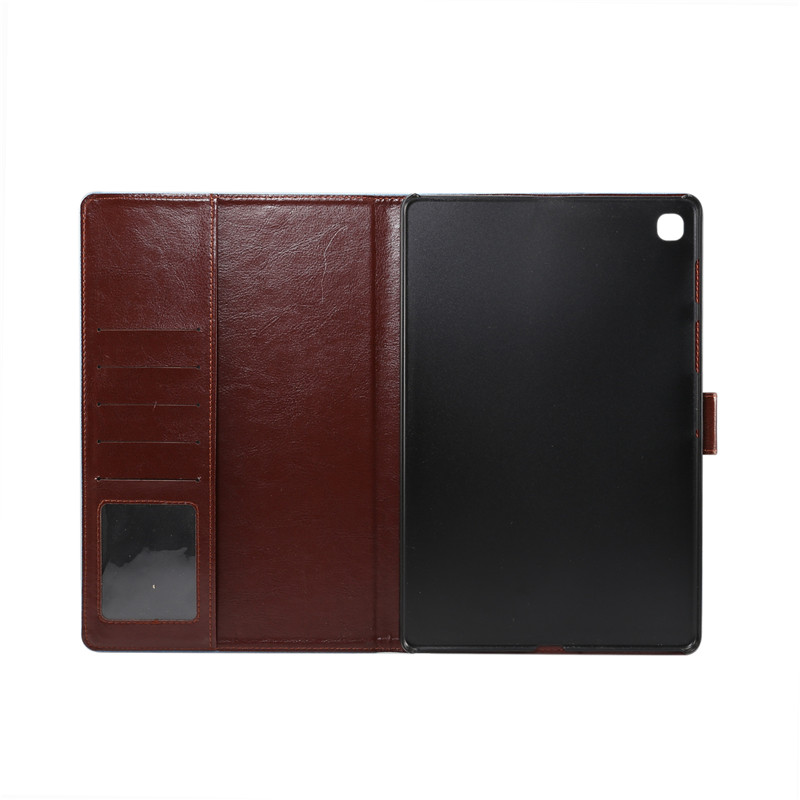 Case Samsung Galaxy Tab S5e SM-T720 / T725 #เคสฝาพับแบบกระเป๋าสตางค์หนัง PU ผิวผ้าลายดอกไม้ Flower Cloth Skin PU Leather Wallet