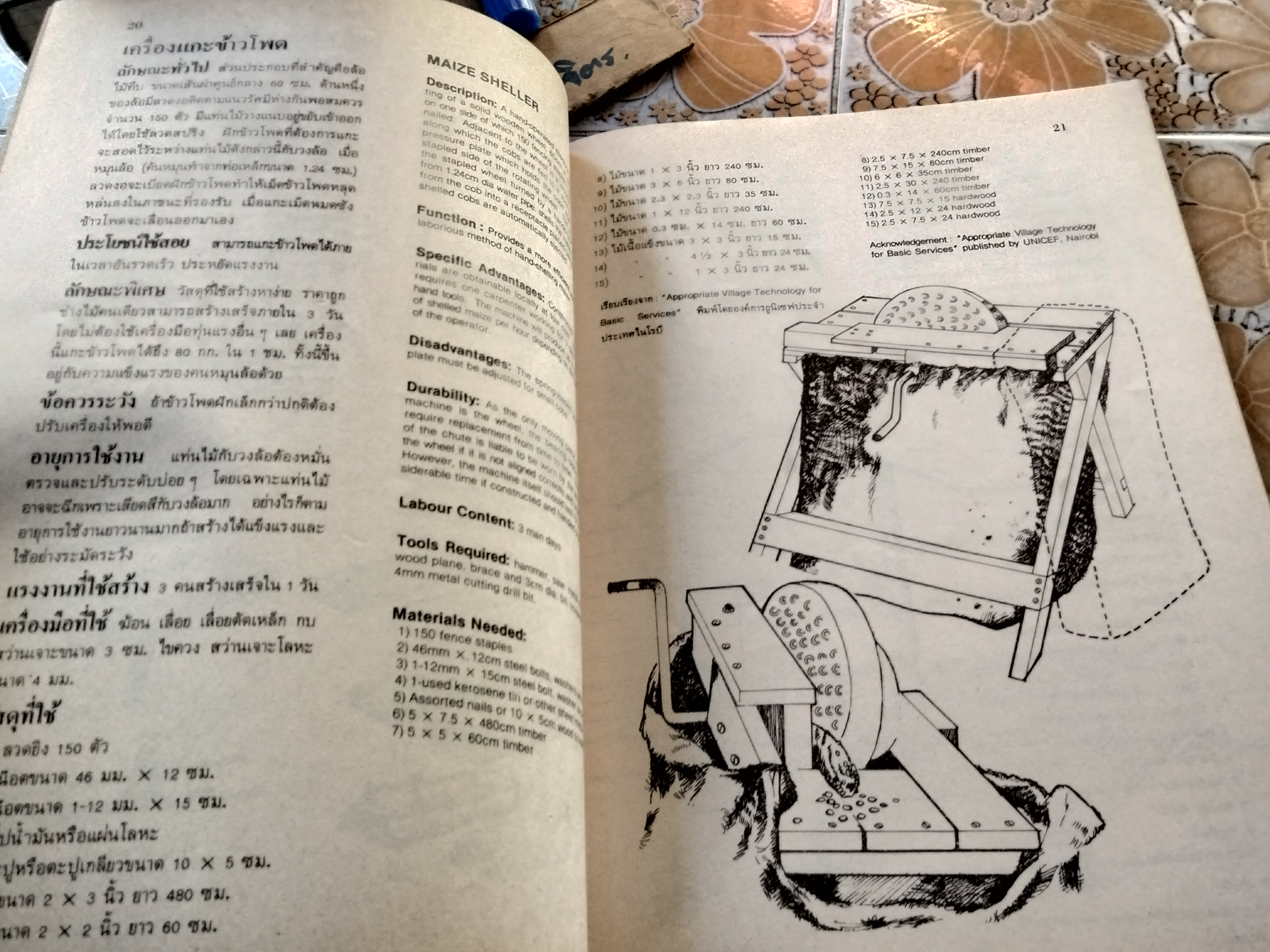 หนังสือ เทคโนโลยีพื้นบ้านเพื่อคุณภาพชีวิตและเศรษฐกิจครอบครัว (ฉบับปรับปรุง) - 2 ภาษา ไทย อังกฤษ จัดพิมพ์โดย ฝ่ายโครงการในประเทศ องค์การยูนิเซฟ , พ.ศ. 2525 **สินค้าหมด**