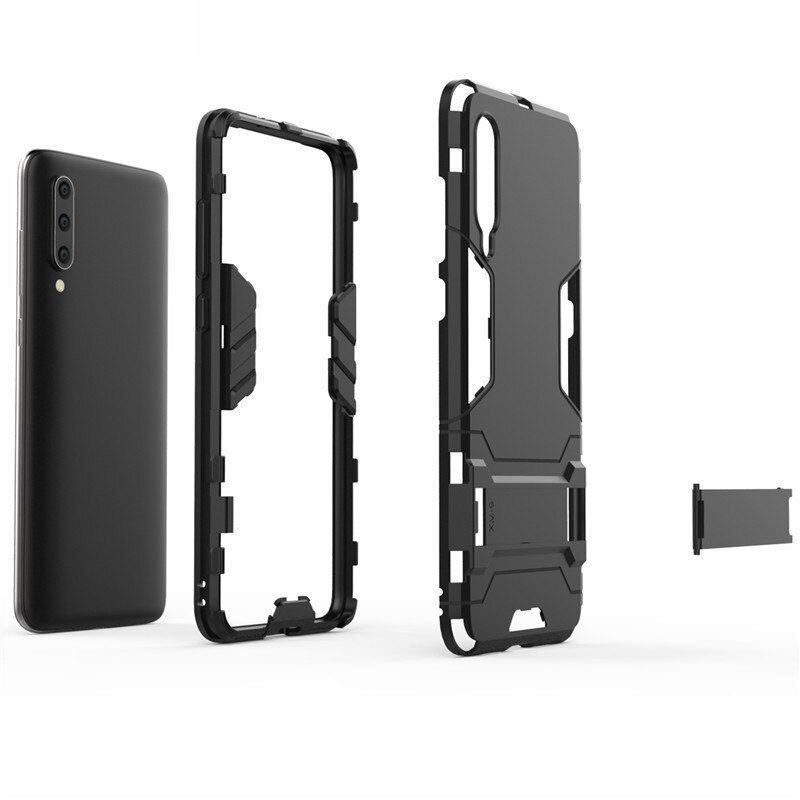 เคส Xiaomi Mi 9 #เคสฝาหลังพลาสติก ไฮบริด TPU + Kickstand (สินค้าพร้อมส่ง)