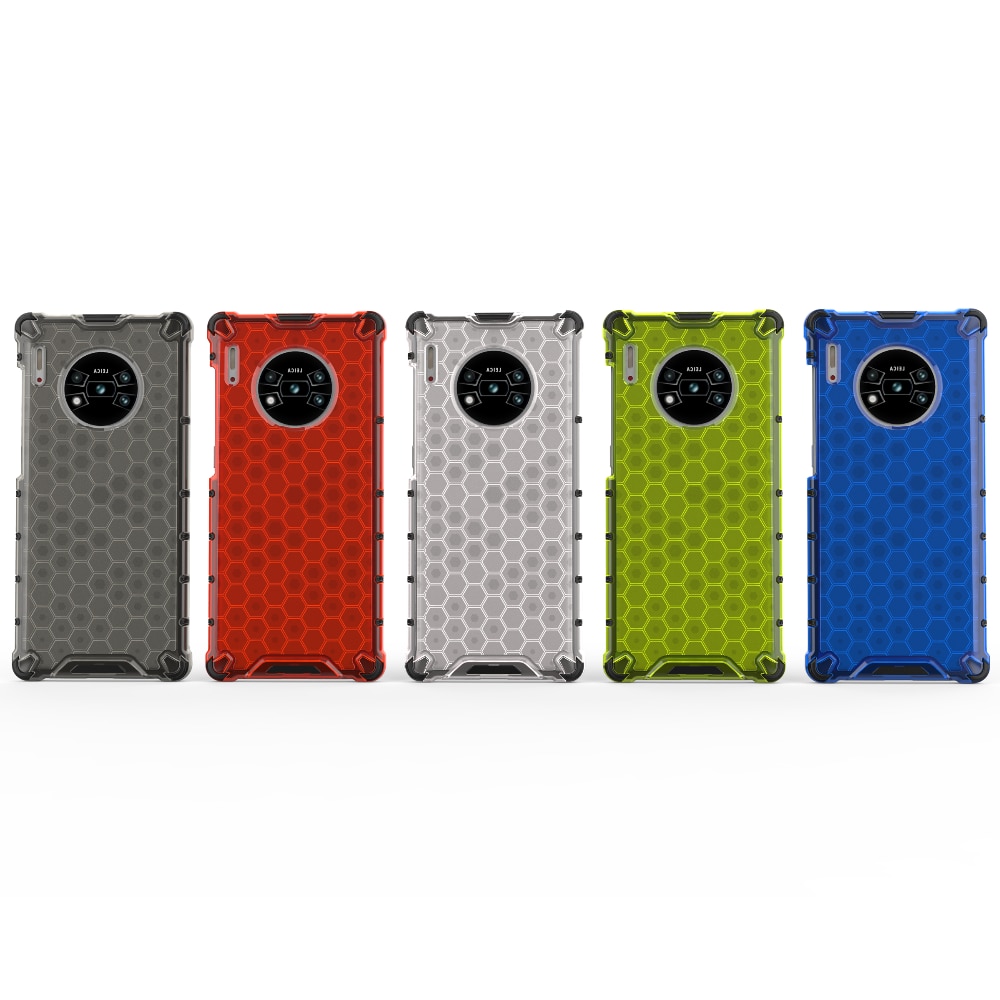Case Huawei Mate 30 Pro #เคสฝาหลังกันกระแทก Honeycomb Shock Absorber TPU + PC + Silicone Hybrid