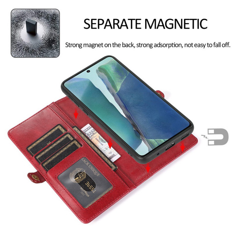 เคส Samsung Galaxy S20 FE / S20 FE 5G #เคสหนังฝาพับสไตล์กระเป๋าสตางค์ PU Wallet Split Leather 2 in 1 Card Slot + Money slot + Magnetic Separable Shell