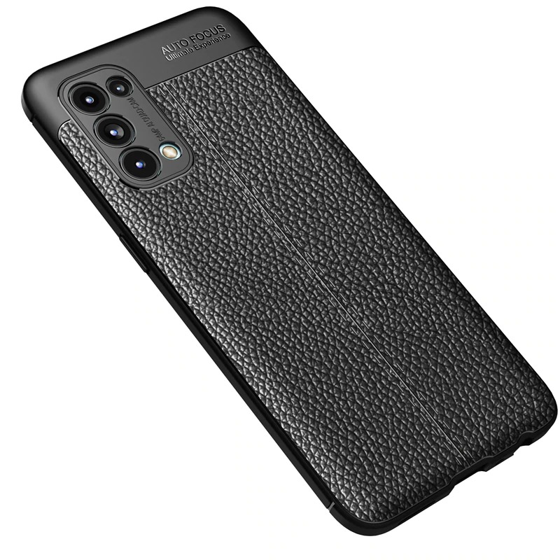 Case OPPO Reno 5 Pro 5G #เคสฝาหลัง TPU ผิวลิ้นจี่ช่วยป้องกันลายนิ้วมือและกันลื่นได้ดี