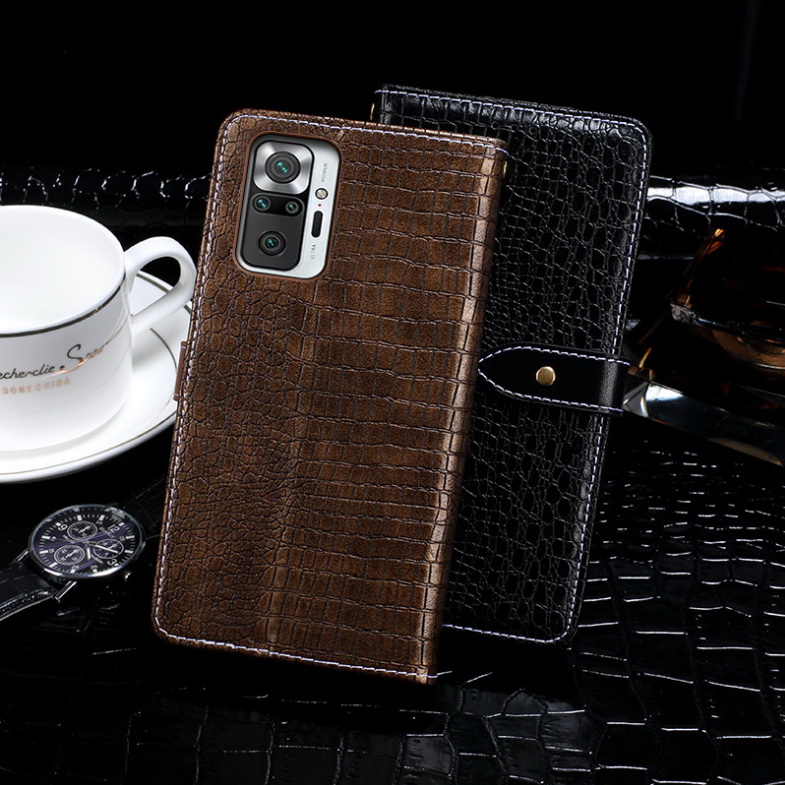 Case Redmi note 10 Pro#เคสฝาพับหนัง PU รูปแบบหนังจระเข้สไตล์กระเป๋าสตางค์สวยงามทันสมัย