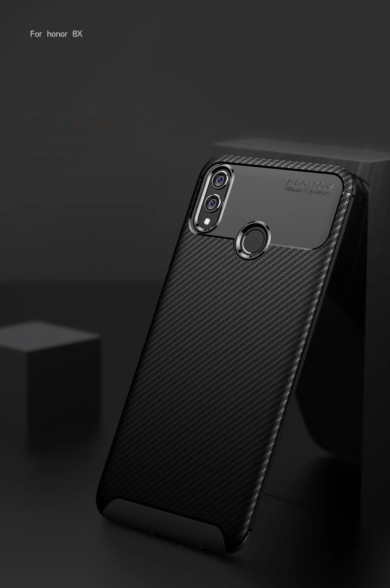 Case Honor 8X #เคสฝาหลัง TPU คาร์บอนไฟเบอร์ Beetle Series Carbon Fiber
