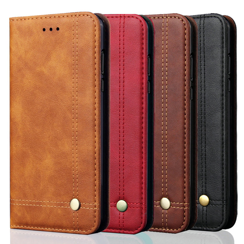 Case OPPO A12 #เคสฝาพับหนัง PU Crazy Horse Texture Retro Leather Auto-absorbed Wallet คุณภาพดี