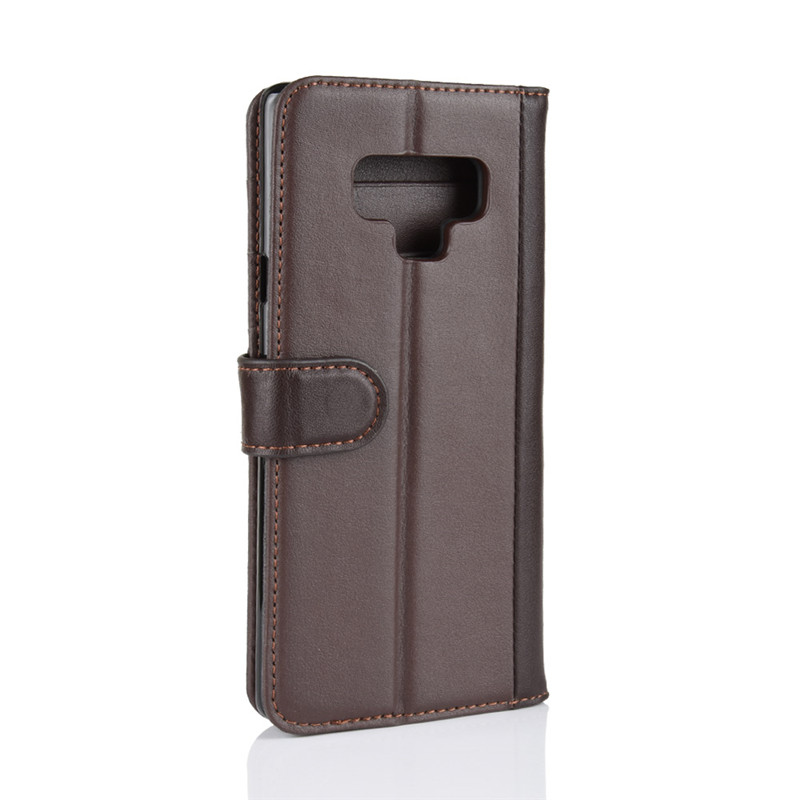เคส Samsung Galaxy Note 9 #เคสฝาพับสไตล์กระเป๋าสตางค์รูปแบบหนังแท้แยกมีช่องเสียบบัตรคุณภาพดี