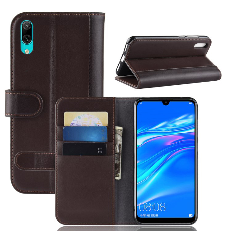 Case Huawei Y7 Pro (2019) #เคสฝาพับสไตล์กระเป๋าสตางค์รูปแบบหนังแยกมีช่องเสียบบัตรคุณภาพดี Split Leather Mobile Phone Case