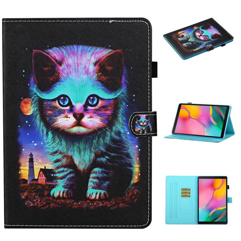 Case Samsung Galaxy Tab S6 Lite 10.4 SM-P610 P615 P617 #เคสฝาพับหนัง PU พิมพ์ลาย Pattern Printing PU Leather Flip