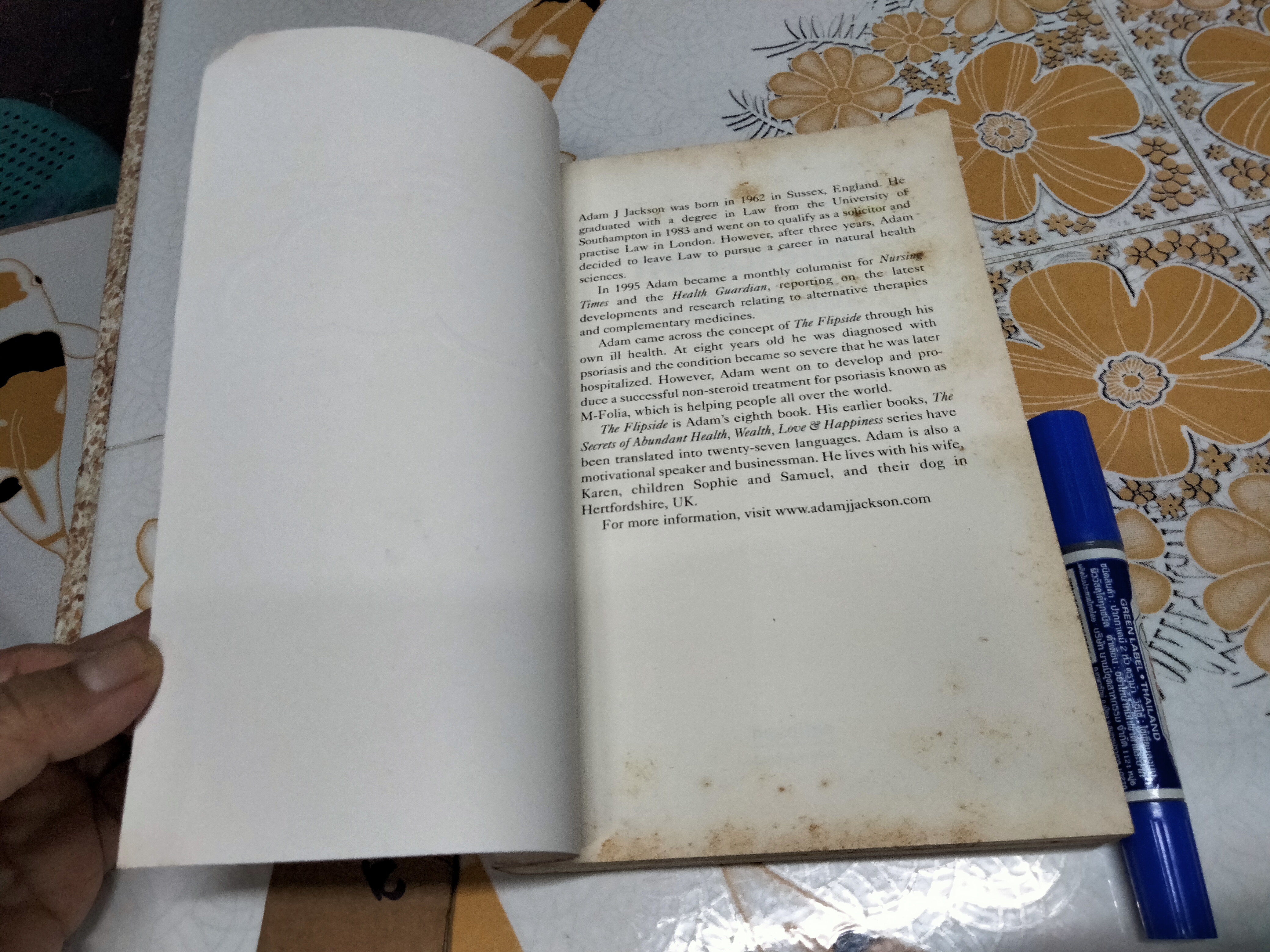 THE FLIPSIDE By Adam J Jackson Finding the Hidden Opportunities in Life (ฉบับภาษาอังกฤษ) **สินค้าหมด**