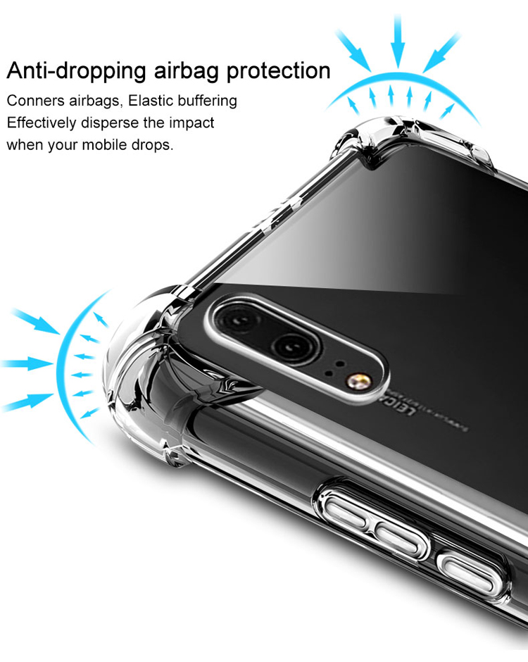 เคส Huawei P20 #เคสฝาหลัง Skin Feel Anti-drop TPU Case + ฟิล์มป้องกันหน้าจอ