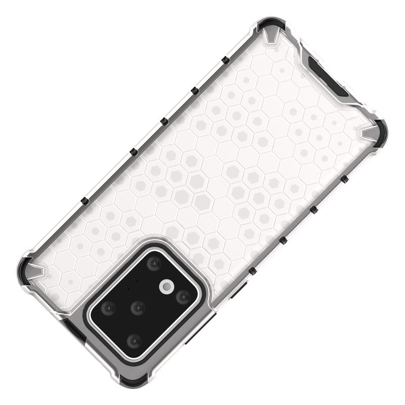 Case Samsung Galaxy S20 Ultra / S20 Ultra 5G #เคสฝาหลังกันกระแทก Honeycomb Shock Absorber TPU + PC + Silicone Hybrid
