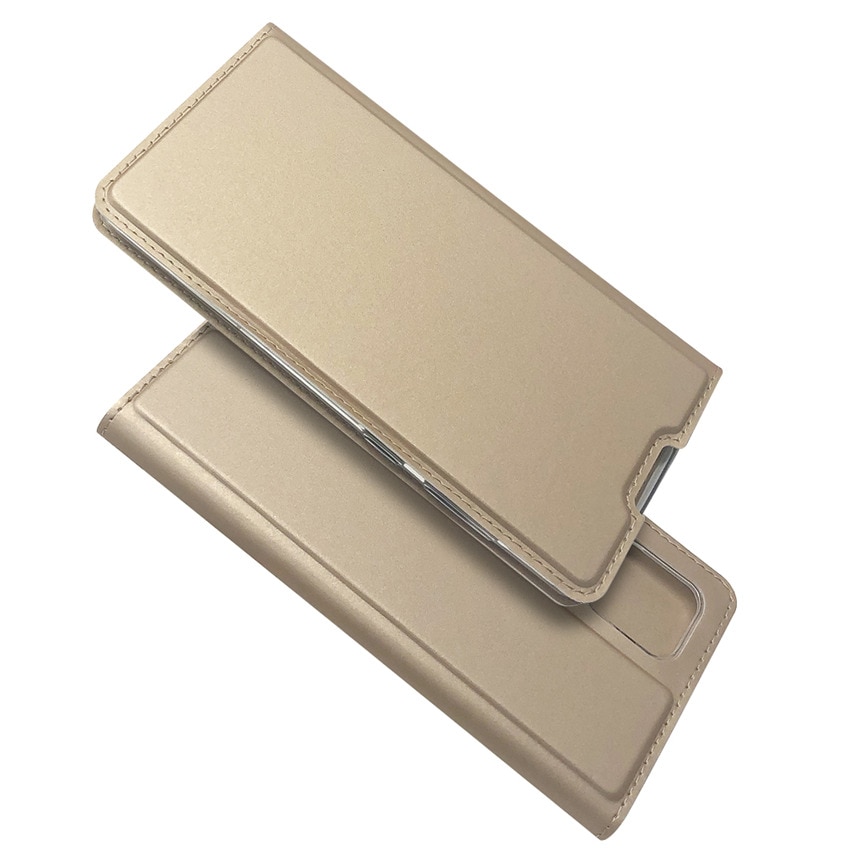 Case Samsung Galaxy Note 10 Lite #เคสฝาพับหนัง PU Magnetic Adsorption Stand Leather Card Holder