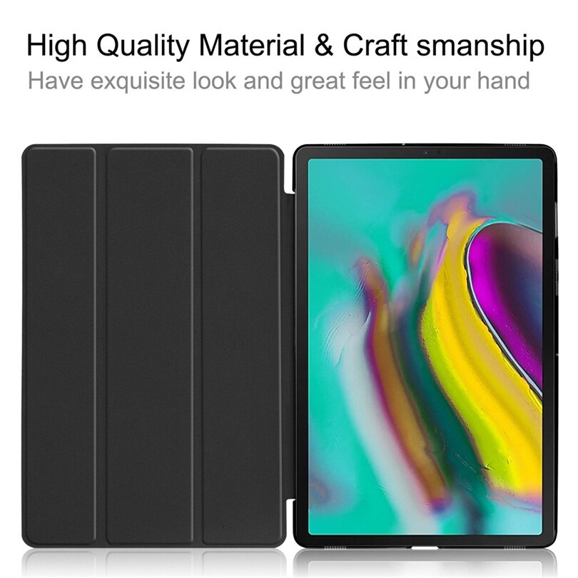 Case Samsung Galaxy Tab S5e SM-T720 #เคสฝาพับหนัง PU ปก 3 พับ Tri-fold Stand Leather Smart Case