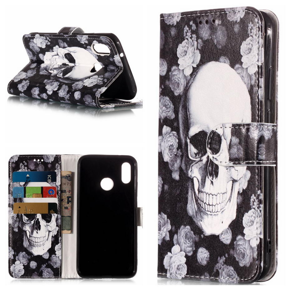 Case Huawei P20 Lite/Nova 3e #เคสฝาพับสไตล์กระเป๋าสตางค์พิมพ์ลายสวยๆ Pattern Printing Wallet Leather