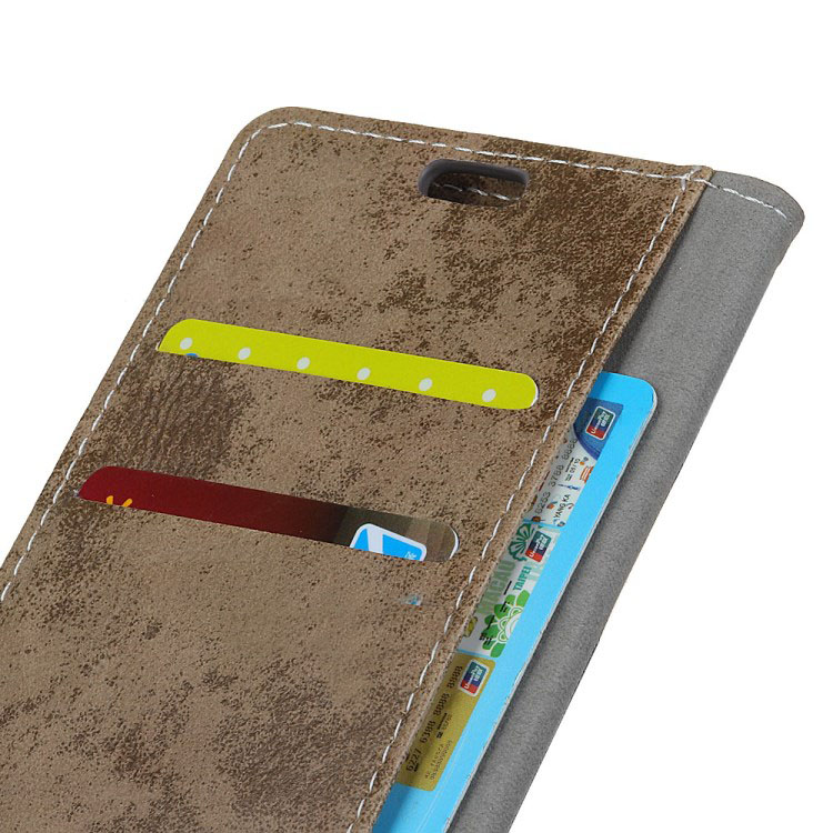 Case Nokia 9 PureView #เคสฝาพับหนัง PU สไตล์ Retro มีช่องเสียบการ์ด