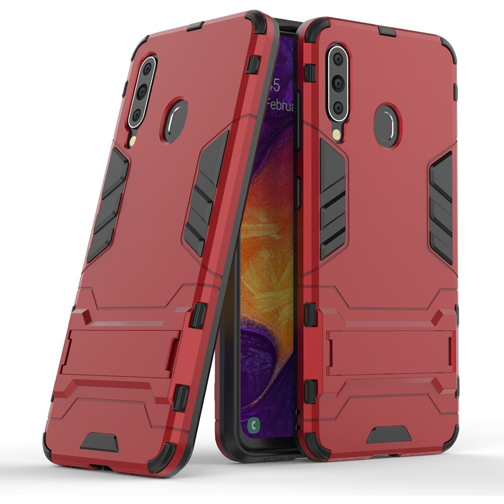 เคส Samsung Galaxy A20s #เคสฝาหลังพลาสติก ไฮบริด TPU + Kickstand (สินค้าพร้อมส่ง)