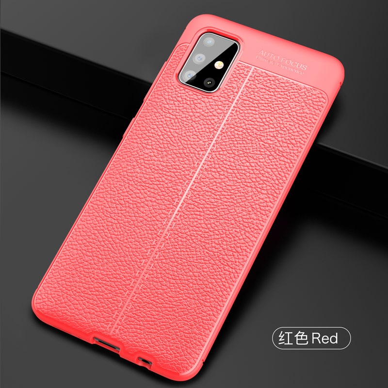 Case Samsung Galaxy A51 #เคสฝาหลัง TPU ผิวลิ้นจี่ช่วยป้องกันลายนิ้วมือและกันลื่นได้ดี