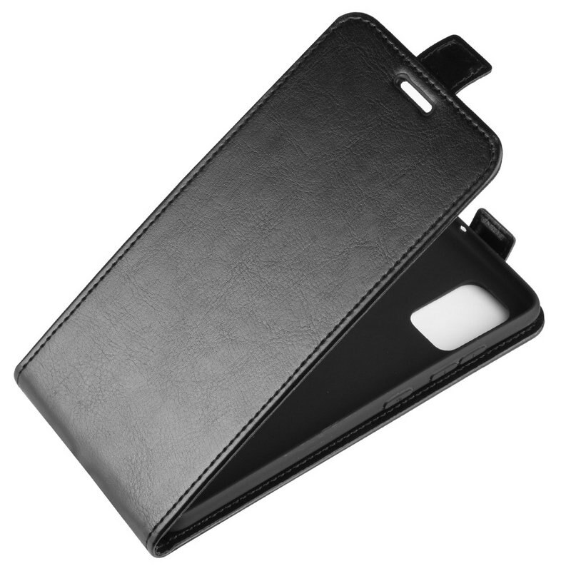 Case Samsung Galaxy A51 #เคสฝาพับหนัง PU Crazy Horse แนวตั้ง พร้อมช่องเสียบการ์ด