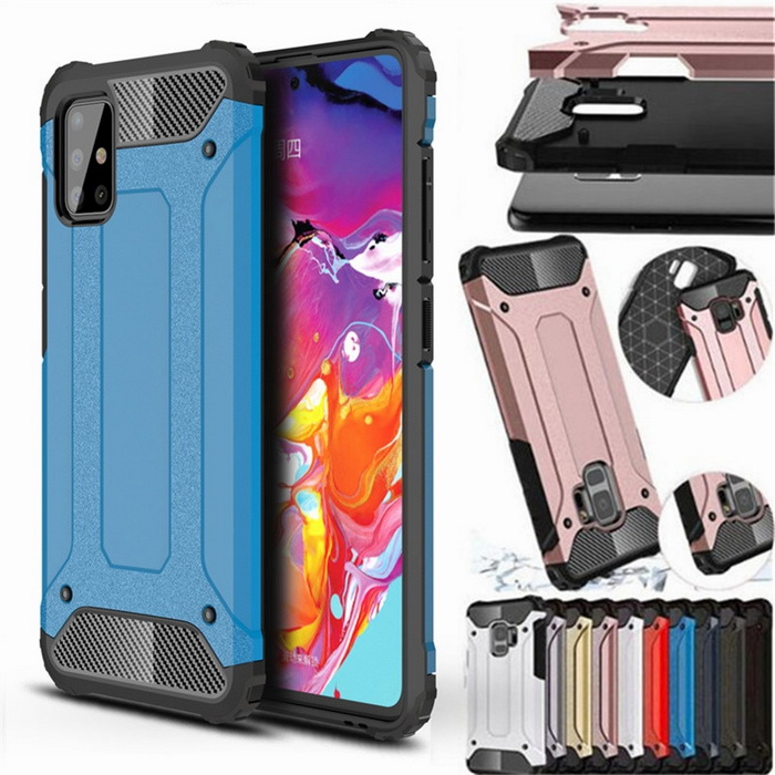 Case Samsung Galaxy A51 #เคสฝาหลังเกราะป้องกัน ไฮบริด พลาสติก+TPU Heavy Duty Rugged Hybrid