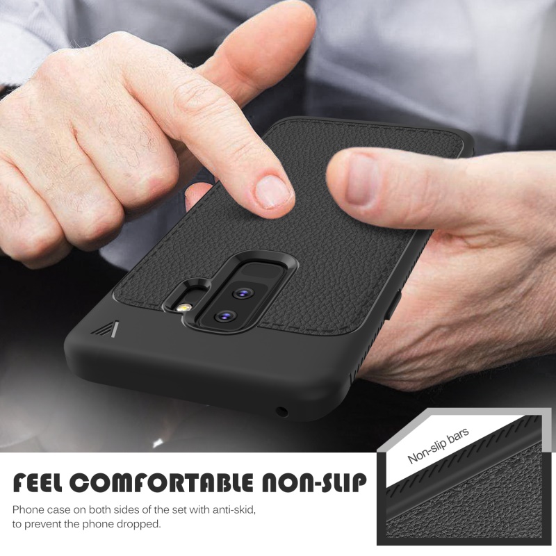 Case Samsung Galaxy S9+ G965 IVSO Gentry Series #เคสฝาหลัง TPU เคลือบหนัง PU คุณภาพดี