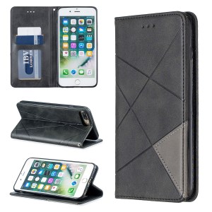 Case iPhone 7 Plus / 8 Plus #เคสฝาพับหนัง PU มีช่องเสียบ ID บัตรอื่นๆในตัว Geometric Pattern Leather Card Holder Protective