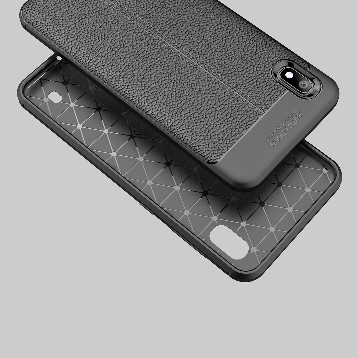 เคส Samsung Galaxy A10 TPU #เคสฝาหลังผิวลิ้นจี่ช่วยป้องกันลายนิ้วมือและกันลื่นได้ดี