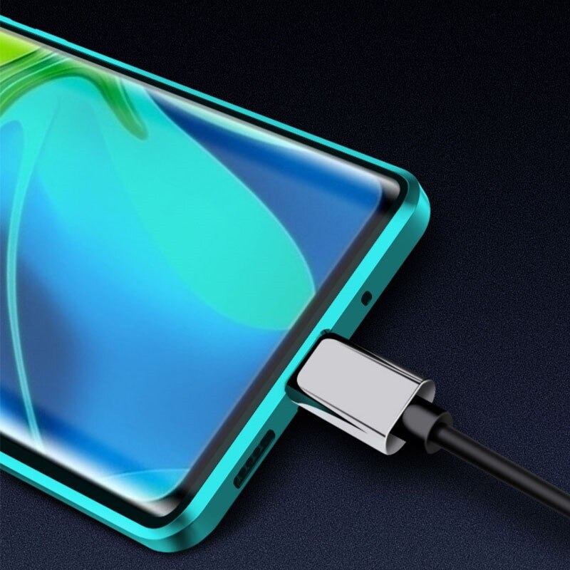 เคส Xiaomi Mi Note 10 Pro #เคสฝาครอบกระจกขอบโลหะดูดซับแม่เหล็ก Fully Protection Magnetic Adsorption Glass Metal Phone Protective