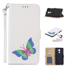 เคส Nokia 7 Plus #เคสฝาพับหนัง PU รูปผีเสื้อมีช่องเสียบการ์ดสวยงามทันสมัย