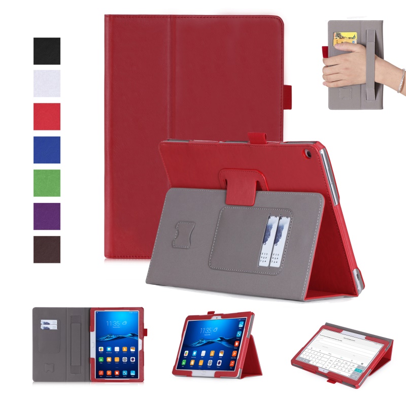 เคส MediaPad M3 Lite 10 10.1 Inch #เคสฝาพับหนัง PU มีที่มีมือจับคุณภาพดีสีสันสวยงามทันสมัย