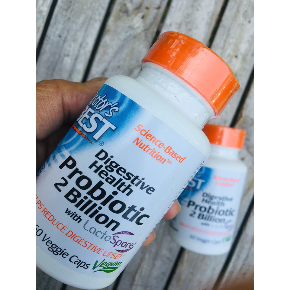 Digestive Health with LactoSpore® Probiotics 2,000 ล้านตัว 60 Veggie Caps (Doctor's Best) พรีเมียม โปรไบโอติกส์