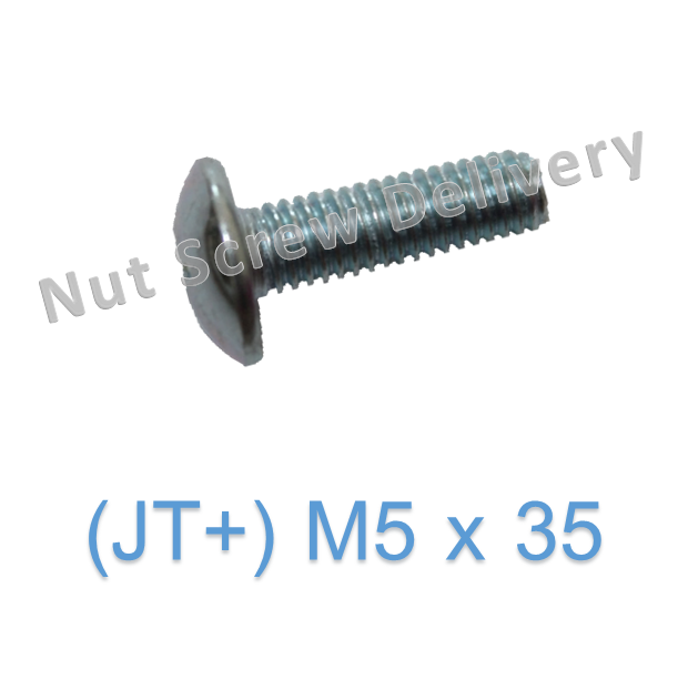 สกรูหัวกระทะมิลขาว (JT) M5 x 35