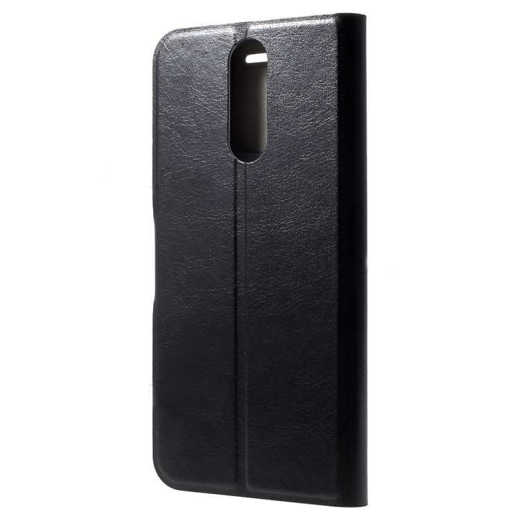 เคส Huawei nova 2i #เคสฝาพับหนัง PU ผิวหนังม้าปกเสริมแผ่นเหล็กมีช่องใส่บัตร