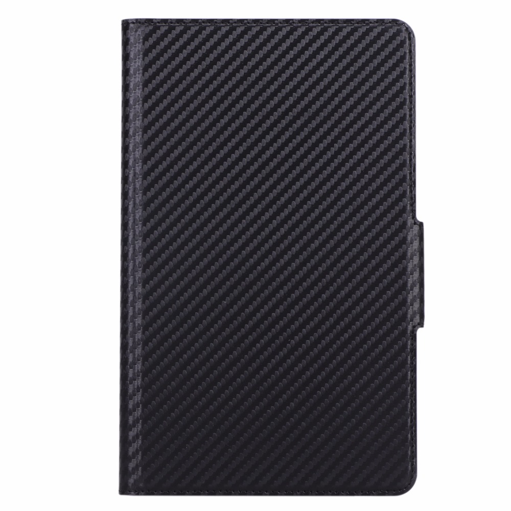 Case Huawei MediaPad M5 Lite 8 #เคสฝาพับลาย Carbon Fiber Texture Magnetic Leather Shell มีช่องใส่การ์ด