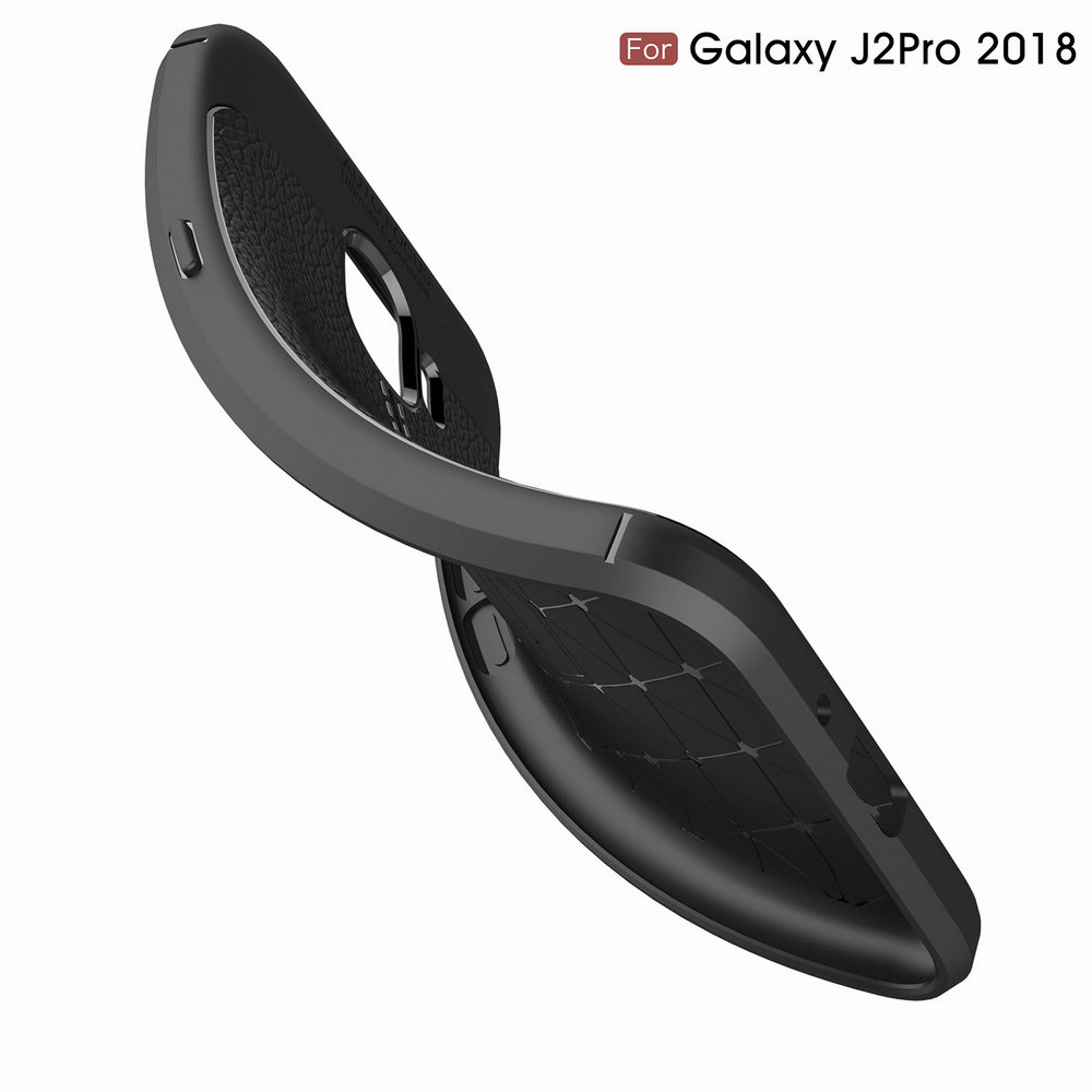 Case Samsung Galaxy J2 Pro 2018 #เคสฝาหลัง TPU นิ่มผิวลิ้นจี่ช่วยป้องกันลายนิ้วมือและกันลื่นได้ดี