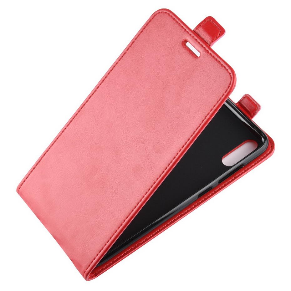 Case Y7 Pro (2019) #เคสฝาพับแนวตั้งหนัง PU ผิวหนังม้า Crazy Horse Skin Leather