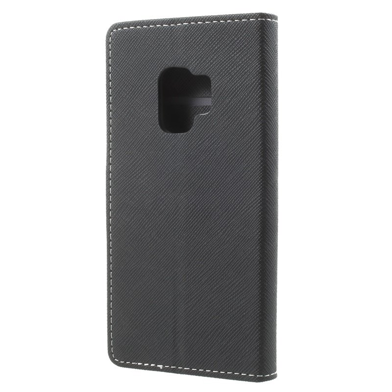 Case Samsung Galaxy S9 G960 #เคสฝาพับ Cross Texture หนัง PUเคสคุณภาพดีราคาถูก