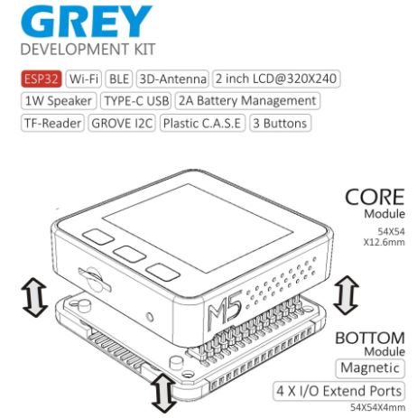 M5Stack Series ESP32 MPU6886 9Axis Motion Sensor Core Module Expansion Kit IOT Development Board M5Stack for Arduino