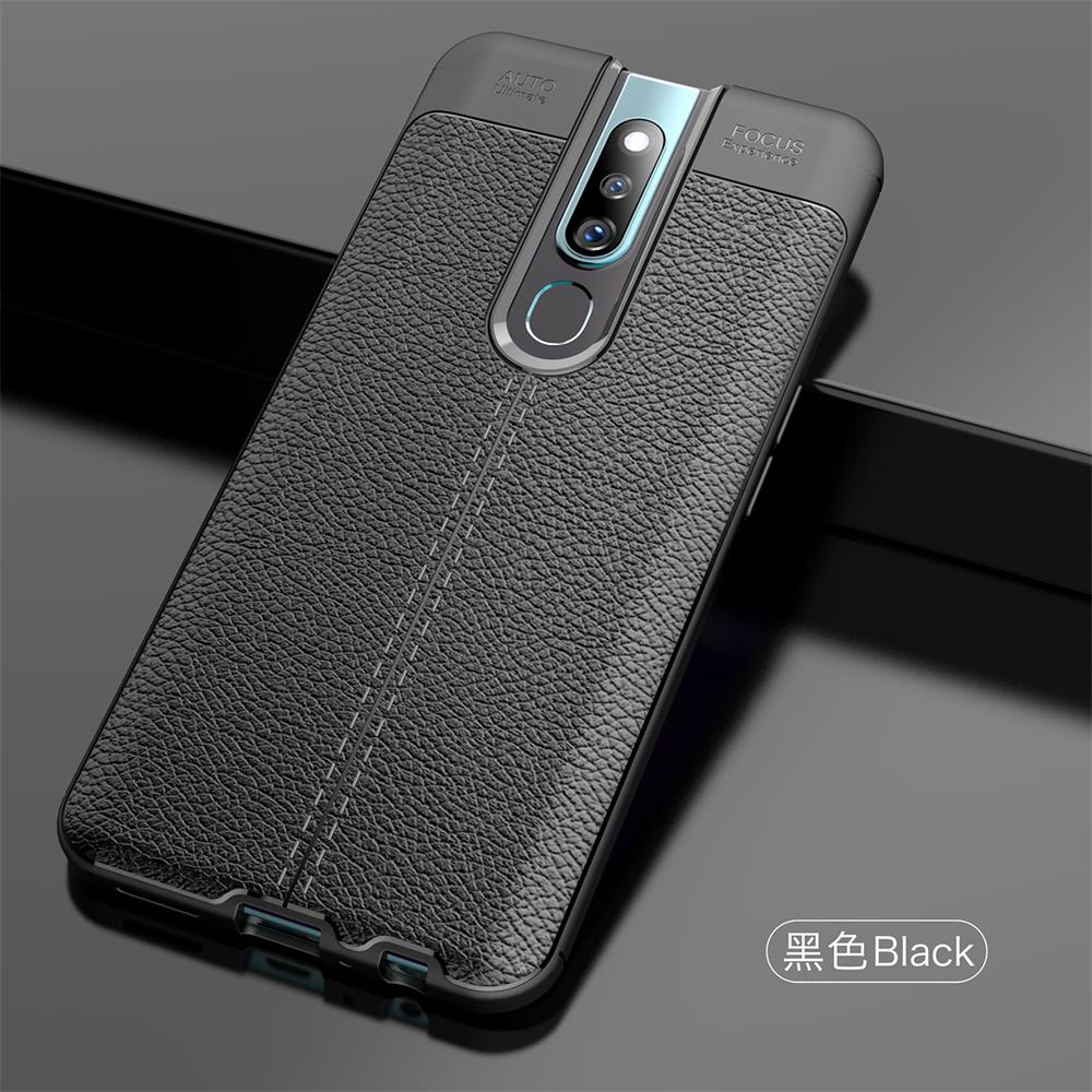Case OPPO F11 Pro #เคสฝาหลังหนังPU ผิวลิ้นจี่ช่วยป้องกันลายนิ้วมือและกันลื่นได้ดีสีสันสวยงาม