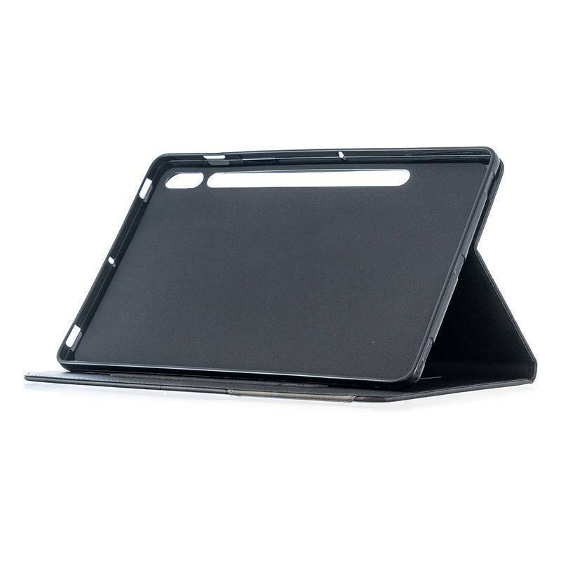 Case Samsung Galaxy Tab S7 SM-T870 SM-T875 11 นิ้ว #เคสฝาพับหนัง PU มีช่องเสียบ ID บัตรอื่นๆในตัว Geometric Pattern Leather Card Holder Protective