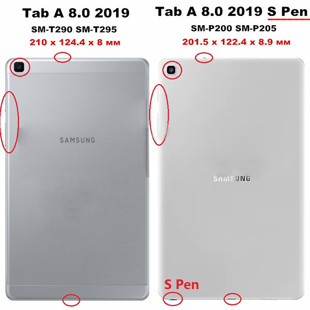 เคส Samsung Galaxy Tab A 8.0 (2019) P200 P205 #เคสฝาหลังไฮบริด Shock Proof Tablet Hybrid Cover Kickstand