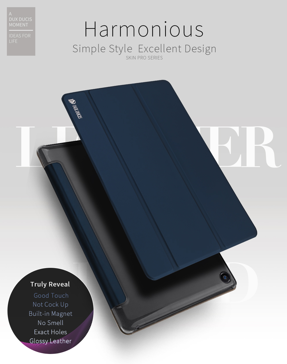Case Xiaomi Mi Pad 4 8นิ้ว #เคสฝาพับหนัง PU แบบ 3 พับ DUX DUCIS Skin Pro Series Tri-fold Stand Smart Leather