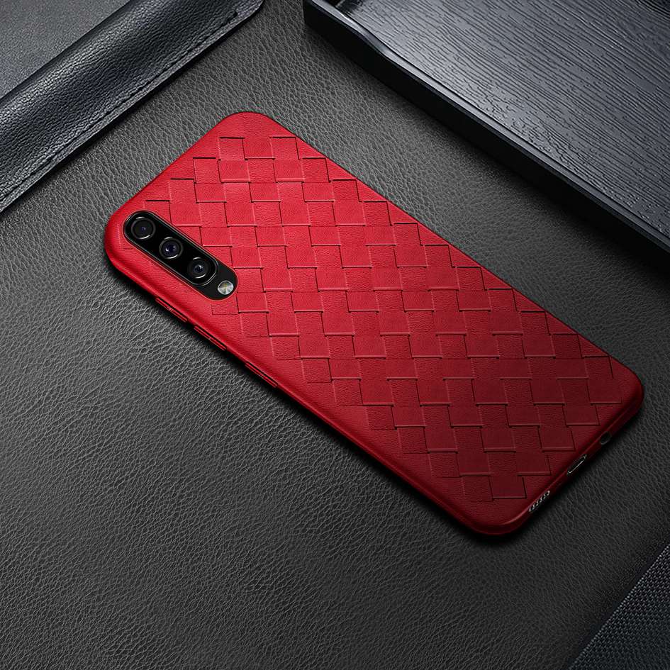Case Huawei Y9s #เคสฝาหลัง Woven Texture Soft TPU พื้นผิวอ่อนนุ่ม