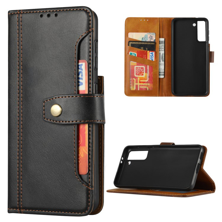 เคส Samsung Galaxy S21 #เคสฝาพับหนัง PU สไตล์กระเป๋าสตางค์พร้อมช่องใส่การ์ด Multi-Card Slots Wallet Casing PU Leather Case Magnetic Buckle Book Flip Cover