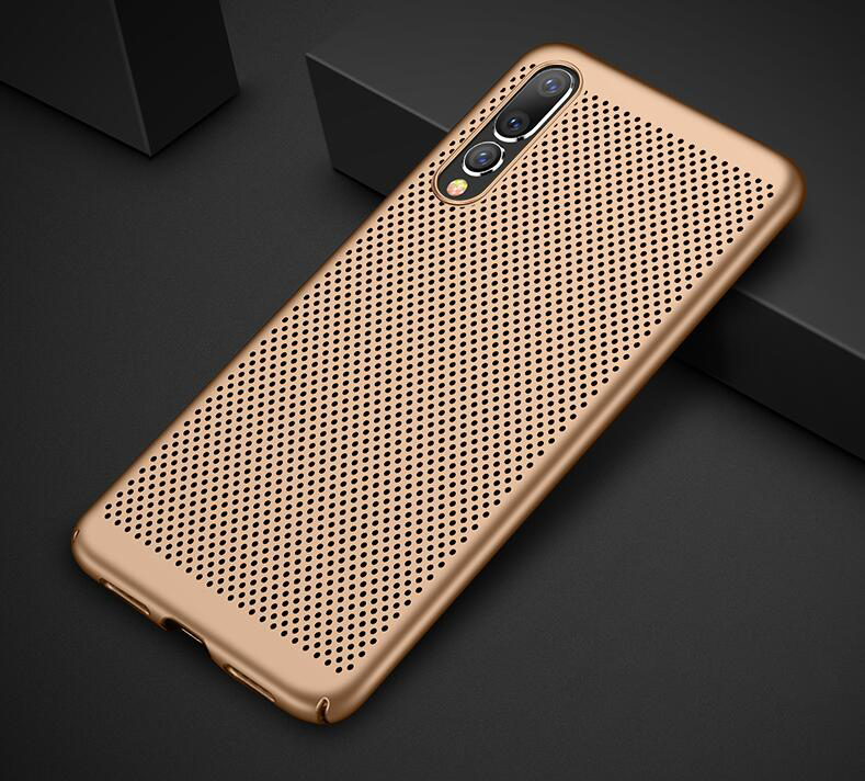 Case Huawei P20 Pro #เคสฝาหลังพลาสติกรูตะแกรงช่วยระบายความร้อน Hollow Mesh PC Shell