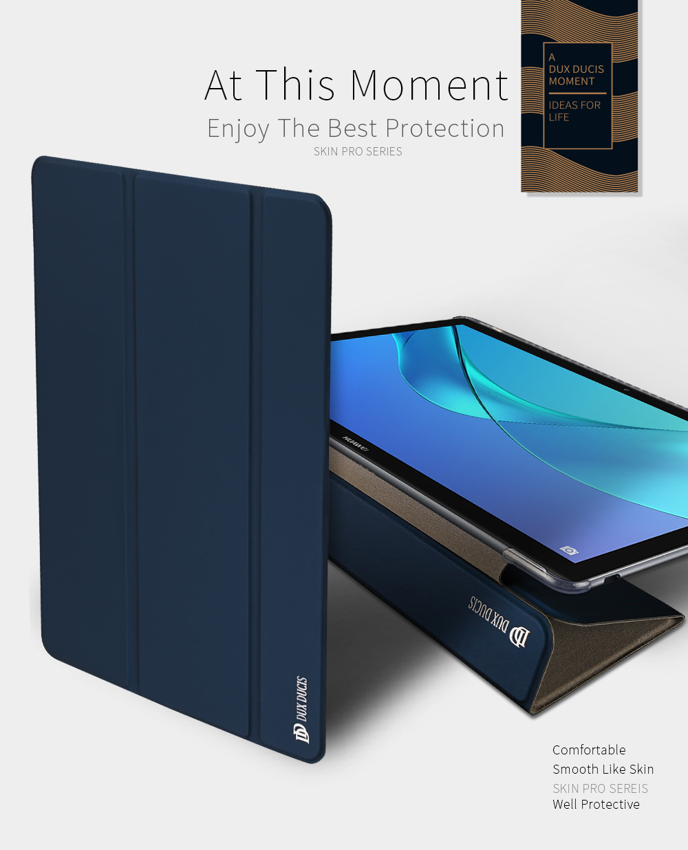 Case Huawei MediaPad M5 Pro 10.8 นิ้ว #เคสฝาพับหนัง PU แบบ 3 พับ DUX DUCIS Skin Pro Series Tri-fold Stand Smart Leather