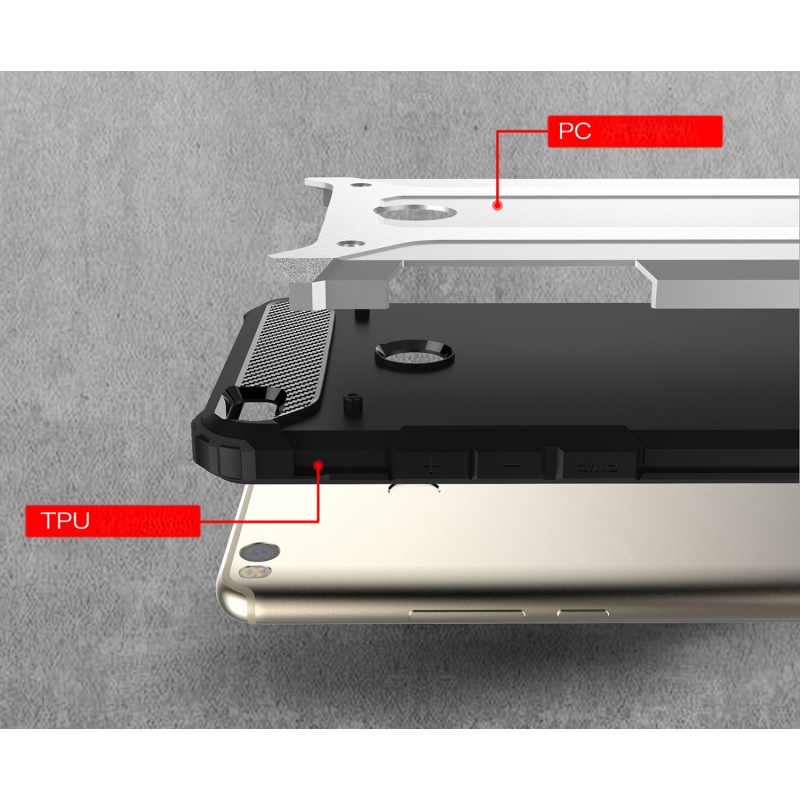 เคส Xiaomi Mi Max 2 #เคส Hybrid กันกระแทกได้ดี พลาสติก + TPU สวยงามทันสมัย