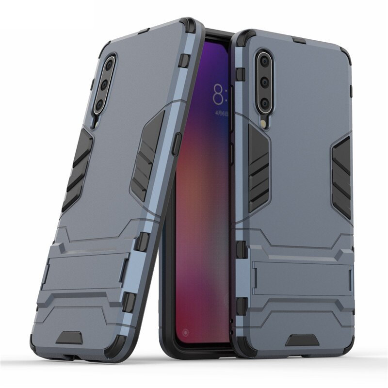 เคส Xiaomi Mi 9 #เคสฝาหลังพลาสติก ไฮบริด TPU + Kickstand (สินค้าพร้อมส่ง)