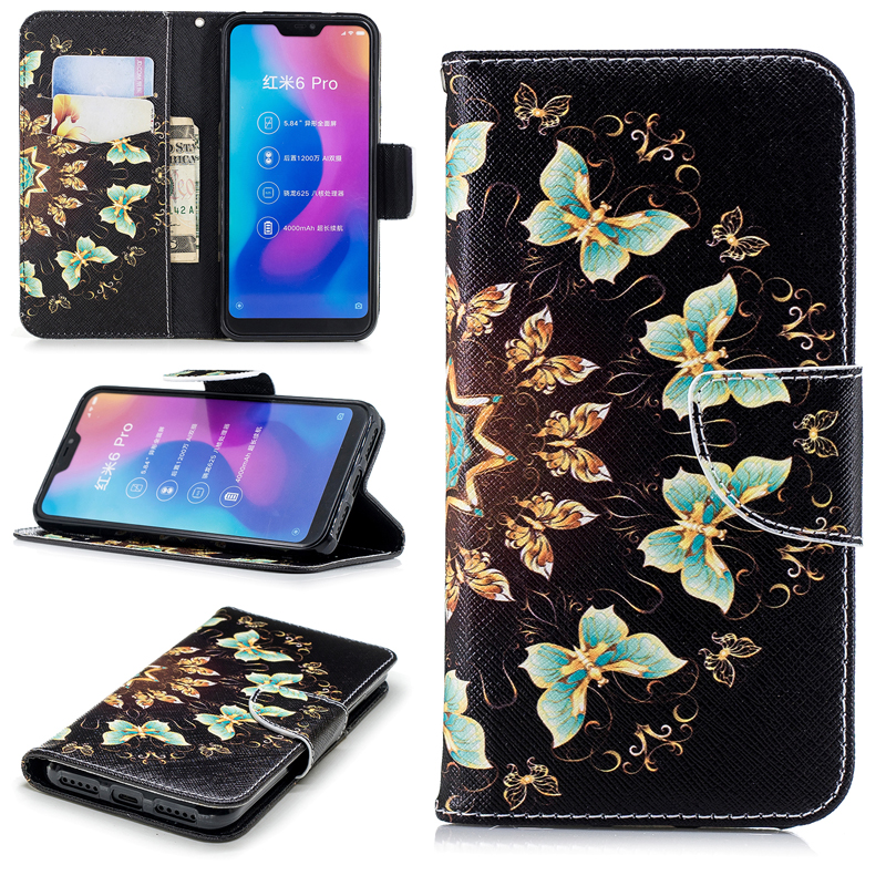 Case Xiaomi Redmi Note 6 Pro #เคสฝาพับแบบกระเป๋าสตางค์ Pattern Printing Wallet Leather